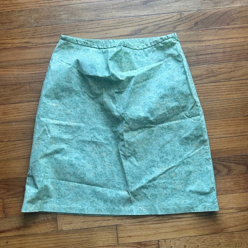 Gap Green Floral Skirt A-Line Casual Spring Cottagecore Women’s 8